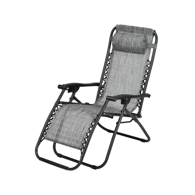 Silla reclinable plegable de gravedad cero de tela Textilene para exteriores Silla de jardín