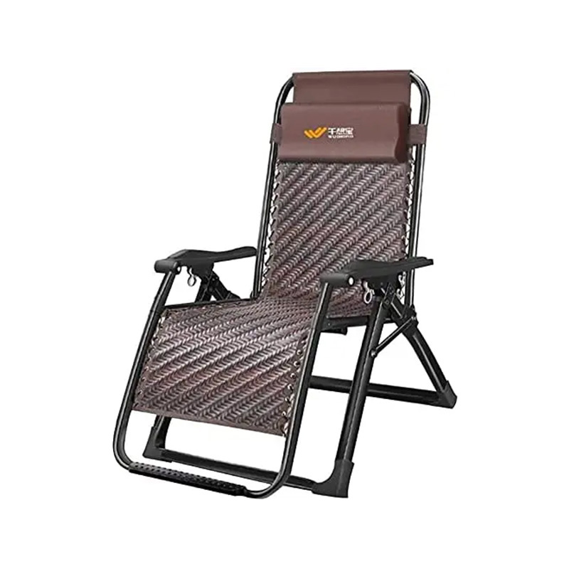 Silla reclinable plegable de ratán, transpirable, impermeable y a prueba de moho